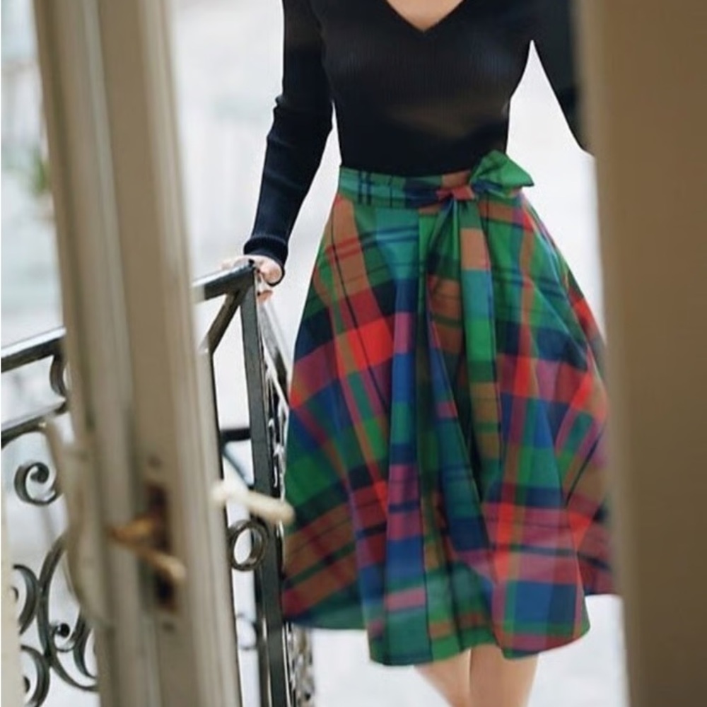 Anthropologie Maeve Plaid Multicolor Women's Skirt